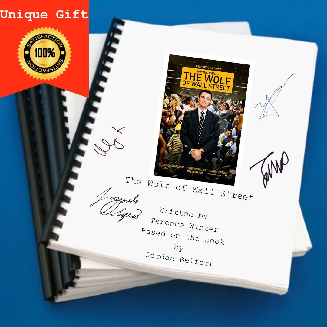 The Wolf of Wall Street Movie Script Screenplay Gift for Film Buffs Gift for Movie Lovers Gift Idea Movie Memorabilia Gift for Friend Gift