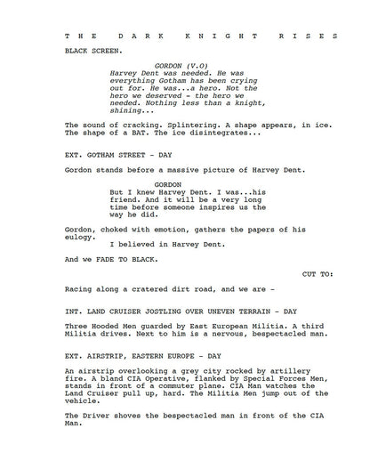 The Dark Knight Rises Movie Script Screenplay Gift for Film Buffs Gift for Movie Lovers Gift Idea Movie Memorabilia Gift for Friend Gift