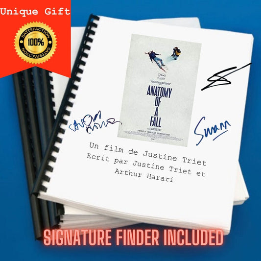 Anatomy of a Fall Movie Script Screenplay Gift for Film Buffs Gift for Movie Lovers Gift for Friend Gift Idea Gift for Film Lovers Gifts