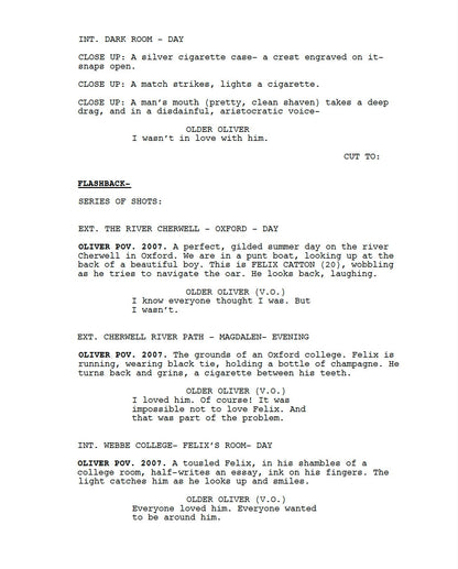 Saltburn Movie Script Gift for Film Buffs Gift for Movie Lovers Memorabilia Movie Gift for Him Gift Idea Gift for Film Lover Gift Ideas