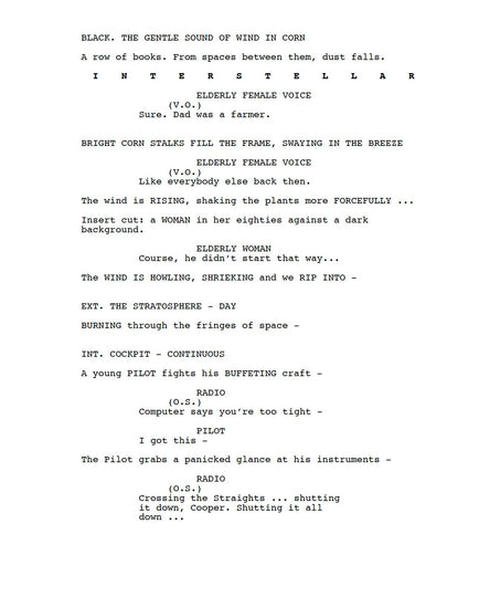Interstellar Movie Script Gift for Film Buffs Gift for Movie Lovers Memorabilia Movie Gift for Him Gift Idea Gift for Film Lover Gift Ideas