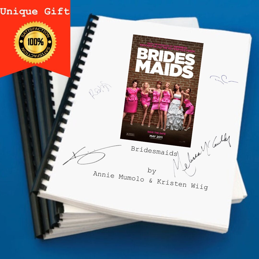 Bridesmaids Movie Script Screenplay Gift for Film Buffs Gift for Movie Lovers Gift Idea Movie Memorabilia Gift for Friend Gift Ideas
