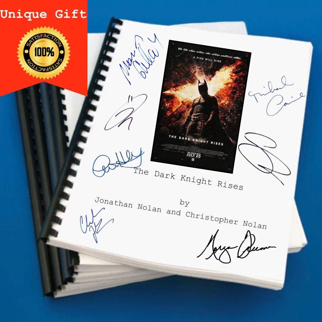 The Dark Knight Rises Movie Script Screenplay Gift for Film Buffs Gift for Movie Lovers Gift Idea Movie Memorabilia Gift for Friend Gift