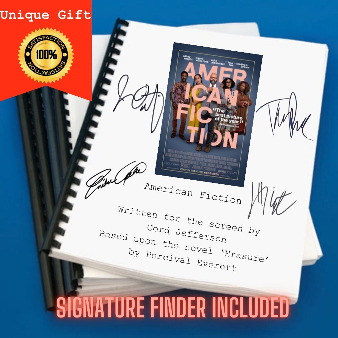American Fiction Movie Script Screenplay Gift for Film Buffs Gift for Movie Lovers Gift Idea Movie Memorabilia Gift for Friend Gift Ideas