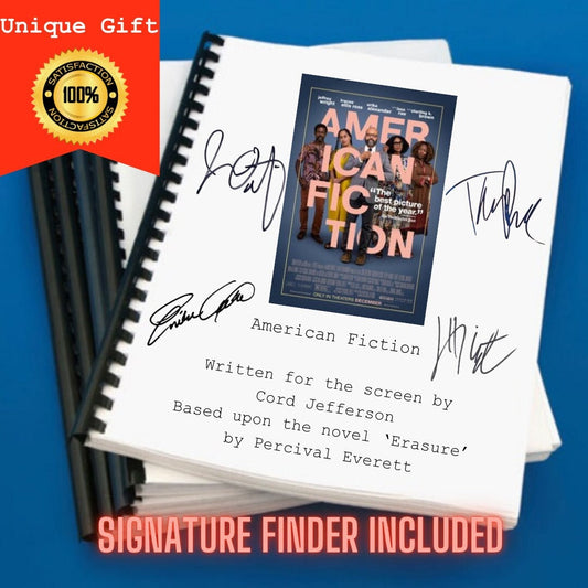 American Fiction Movie Script Screenplay Gift for Film Buffs Gift for Movie Lovers Gift Idea Movie Memorabilia Gift for Friend Gift Ideas