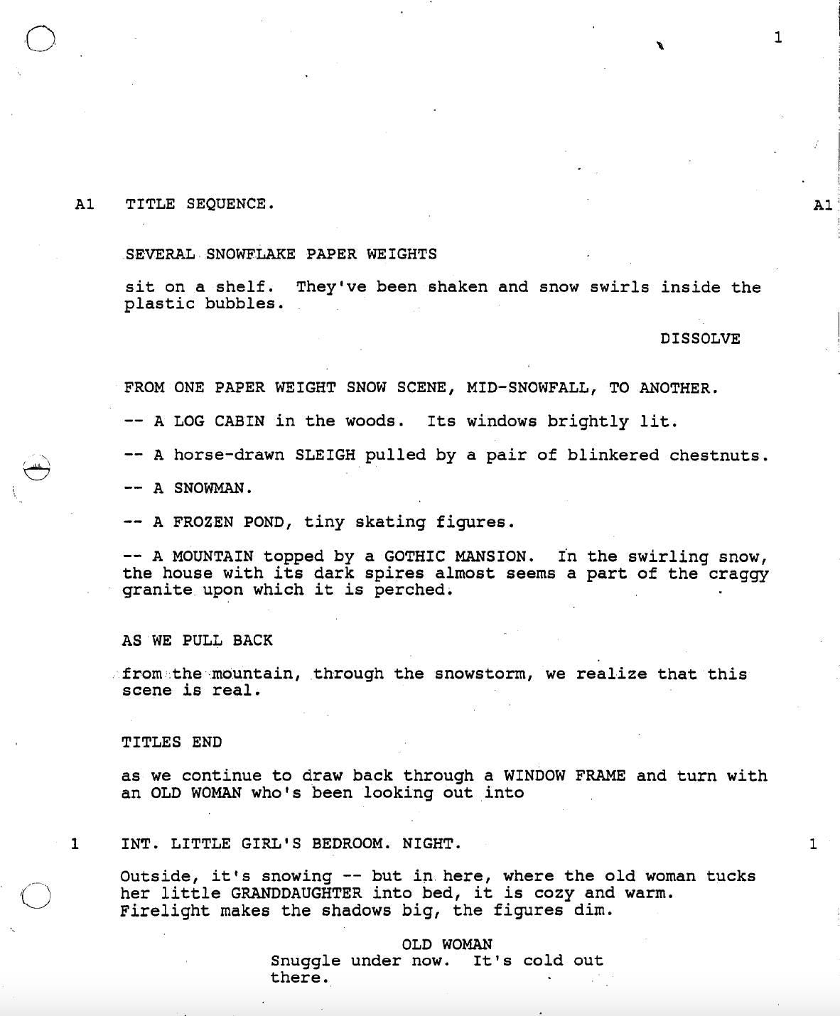 Edward Scissorhands Movie Script Gift for Film Buffs Gift for Film Lovers Gift for Movie Lover Gift Idea Memorabilia for Film Best Gifts
