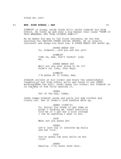 21 Jump Street Movie Script, Gift for Film Buffs