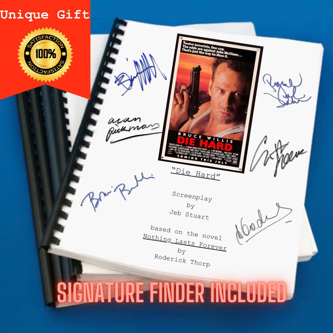 Die Hard Movie Script Screenplay Gift for Film Buffs Gift for Movie Lovers Gift Idea Movie Memorabilia Gift for Friend Gift Ideas Gift