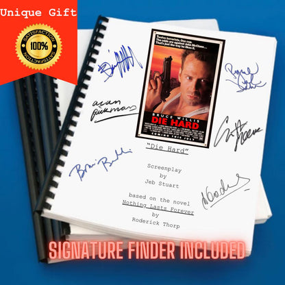 Die Hard Movie Script Screenplay Gift for Film Buffs Gift for Movie Lovers Gift Idea Movie Memorabilia Gift for Friend Gift Ideas Gift