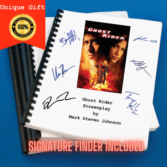 Ghost Rider Movie Script Screenplay Gift for Film Buffs Gift for Movie Lovers Gift Idea Movie Memorabilia Gift for Friend Gift Ideas Gift