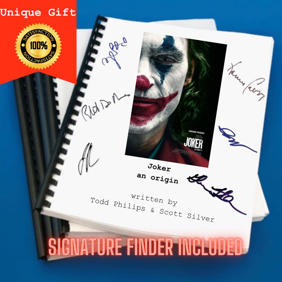Joker Movie Script Screenplay Gift for Film Buffs Gift for Movie Lovers Gift Idea Movie Memorabilia Gift for Friend Gift Ideas Gift