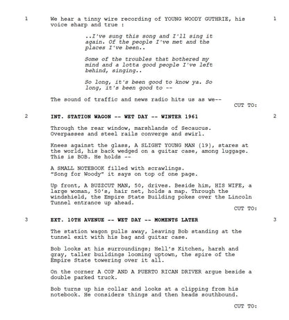 A Complete Unknown Movie Script Screenplay Gift for Film Buffs Gift for Movie Lovers Gift Idea Movie Memorabilia Gift for Friend Gift Ideas
