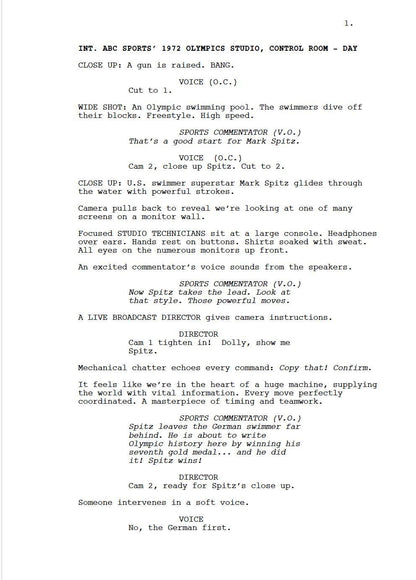 September 5 Movie Script Screenplay Gift for Film Buffs Gift for Movie Lovers Gift Idea Movie Memorabilia Gift for Friend Gift Ideas Gift
