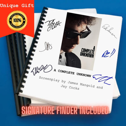 A Complete Unknown Movie Script Screenplay Gift for Film Buffs Gift for Movie Lovers Gift Idea Movie Memorabilia Gift for Friend Gift Ideas