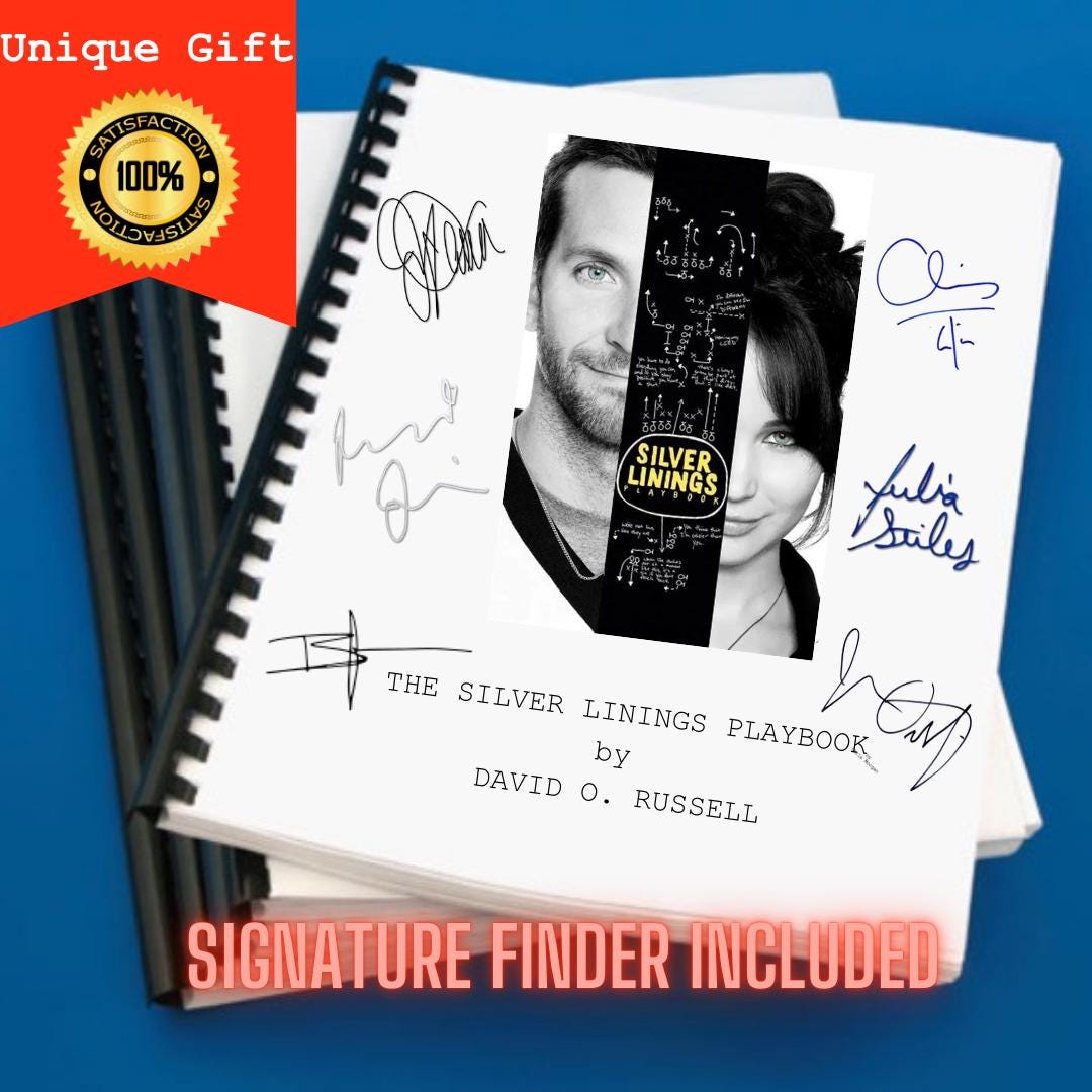 The Silver Linings Playbooks Movie Script Screenplay Gift for Film Buffs Gift for Movie Lovers Gift Idea Movie Memorabilia Gift for Friend