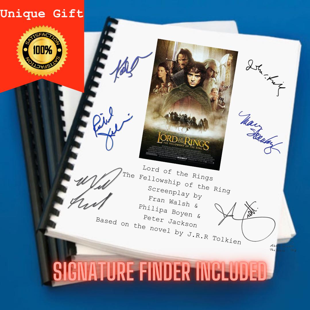 The Lord of the Rings Fellowship of the Rings Movie Script Screenplay Gift for Film Buffs Gift for Movie Lover Gift Idea Movie Memorabilia