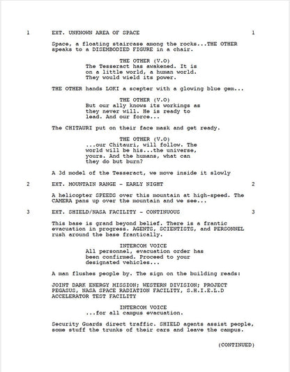 The Avengers Movie Script Screenplay Gift for Film Buffs Gift for Movie Lovers Gift Idea Movie Memorabilia Gift for Friend Gift Ideas Gift