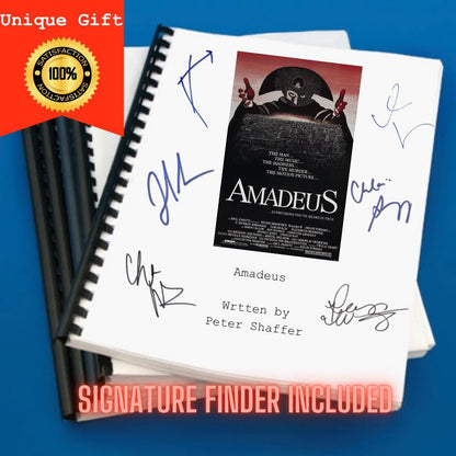 Amadeus Movie Script Screenplay Gift for Film Buffs Gift for Movie Lovers Gift Idea Movie Memorabilia Gift for Friend Gift Ideas