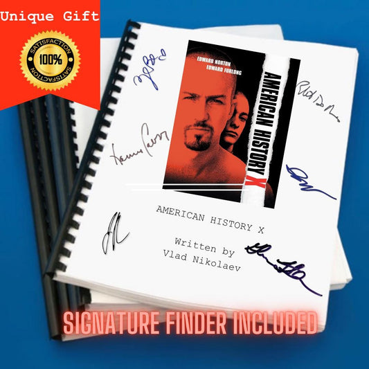 American History X Movie Script Screenplay Gift for Film Buffs Gift for Movie Lovers Gift Idea Movie Memorabilia Gift for Friend Gift