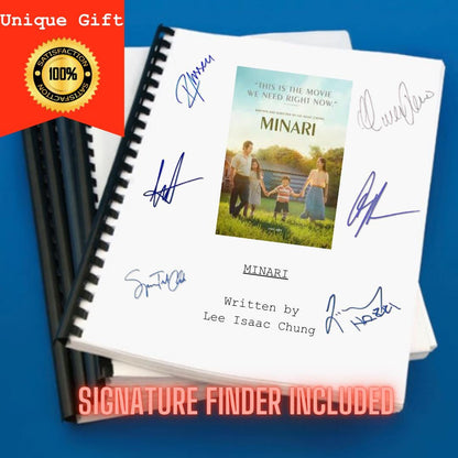 Minari Movie Script Screenplay Gift for Film Buffs Gift for Movie Lovers Gift Idea Movie Memorabilia Gift for Friend Gift Ideas