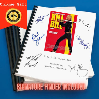 Kill Bill 2 Movie Script Screenplay Gift for Film Buffs Gift for Movie Lovers Gift Idea Movie Memorabilia Gift for Friend Gift Ideas Gifts