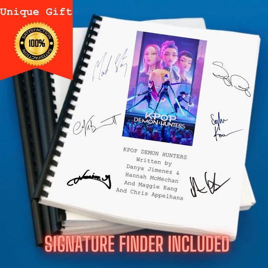 KPop Demon Hunters Movie Script Screenplay Gift for Film Buffs Gift for Movie Lovers Gift Idea Movie Memorabilia Gift for Friend Gift Ideas