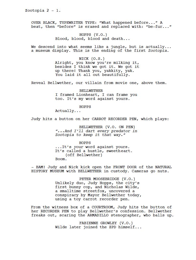 Zootopia 2 Movie Script Screenplay Gift for Film Buffs Gift for Movie Lovers Gift Idea Movie Memorabilia Gift for Friend Gift Ideas