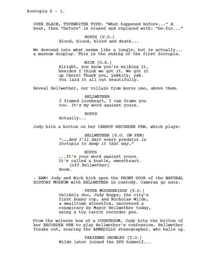Zootopia 2 Movie Script Screenplay Gift for Film Buffs Gift for Movie Lovers Gift Idea Movie Memorabilia Gift for Friend Gift Ideas
