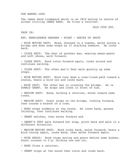 From Russia with Love 007 Movie Script Screenplay Gift for Film Buffs Gift for Movie Lovers Gift Idea Movie Memorabilia Gift for