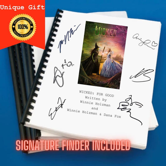 Wicked For Good Movie Script Screenplay Gift for Film Buffs Gift for Movie Lovers Gift Idea Movie Memorabilia Gift for Friend Gift Ideas