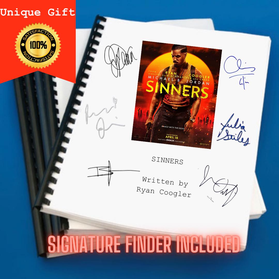 Sinners Movie Script Screenplay Gift for Film Buffs Gift for Movie Lovers Gift Idea Movie Memorabilia Gift for Friend Gift Ideas