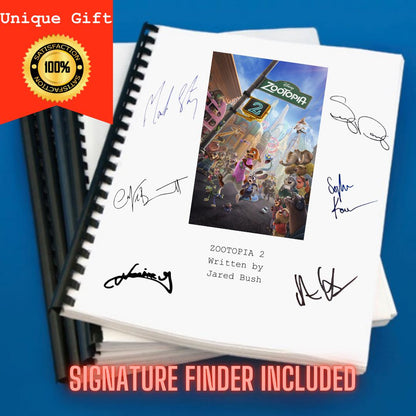 Zootopia 2 Movie Script Screenplay Gift for Film Buffs Gift for Movie Lovers Gift Idea Movie Memorabilia Gift for Friend Gift Ideas