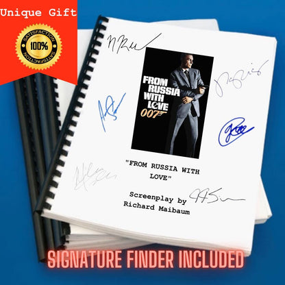 From Russia with Love 007 Movie Script Screenplay Gift for Film Buffs Gift for Movie Lovers Gift Idea Movie Memorabilia Gift for