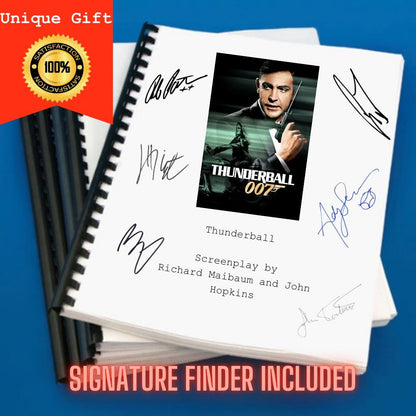 Thunderball 007 Movie Script Screenplay Gift for Film Buffs Gift for Movie Lovers Gift Idea Movie Memorabilia Gift for Friend Gift Ideas