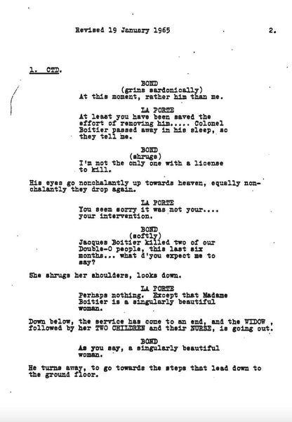 Thunderball 007 Movie Script Screenplay Gift for Film Buffs Gift for Movie Lovers Gift Idea Movie Memorabilia Gift for Friend Gift Ideas