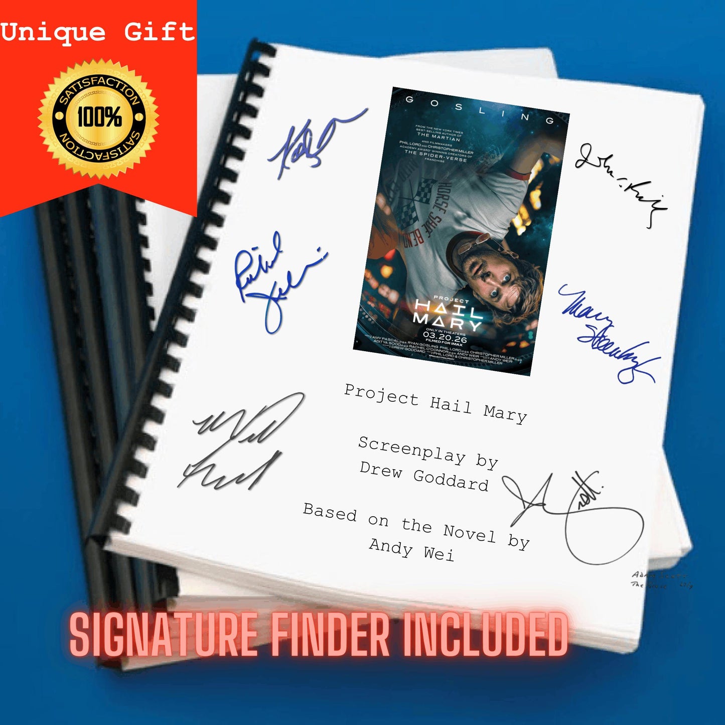 Project Hail Mary Movie Script Screenplay Gift for Film Buffs Gift for Movie Lovers Gift Idea Movie Memorabilia Gift for Friend Gift Ideas