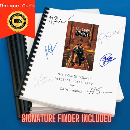 My Cousin Vinny Movie Script Screenplay Gift for Film Buffs Gift for Movie Lovers Gift Idea Movie Memorabilia Gift for Friend Gift Ideas