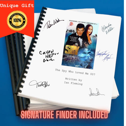 The Spy Who Loved Me 007 James Bond Movie Script Screenplay Gift for Film Buffs Gift for Movie Lovers Gift Idea Movie Memorabilia Gift