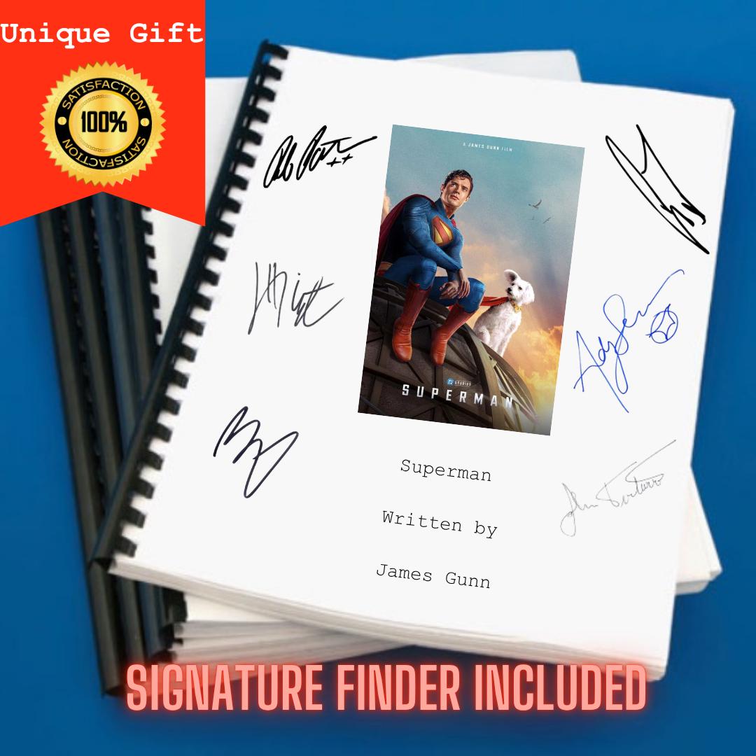 Superman 2025 Movie Script Screenplay Gift for Film Buffs Gift for Movie Lovers Gift Idea Movie Memorabilia Gift for Friend Gift Ideas