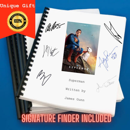 Superman 2025 Movie Script Screenplay Gift for Film Buffs Gift for Movie Lovers Gift Idea Movie Memorabilia Gift for Friend Gift Ideas