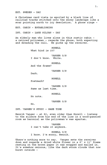 The Girl with the Dragon Tattoo Movie Script Screenplay Gift for Film Buffs Gift for Movie Lovers Gift Idea Movie Memorabilia Gift Ideas