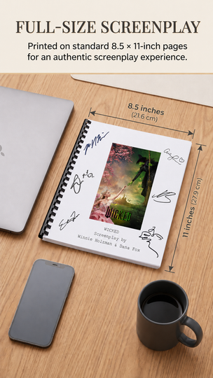 Wicked (2024) Movie Script Screenplay Gift for Film Buffs Gift for Movie Lovers Gift Idea Movie Memorabilia Gift for Friend Gift Ideas Gift
