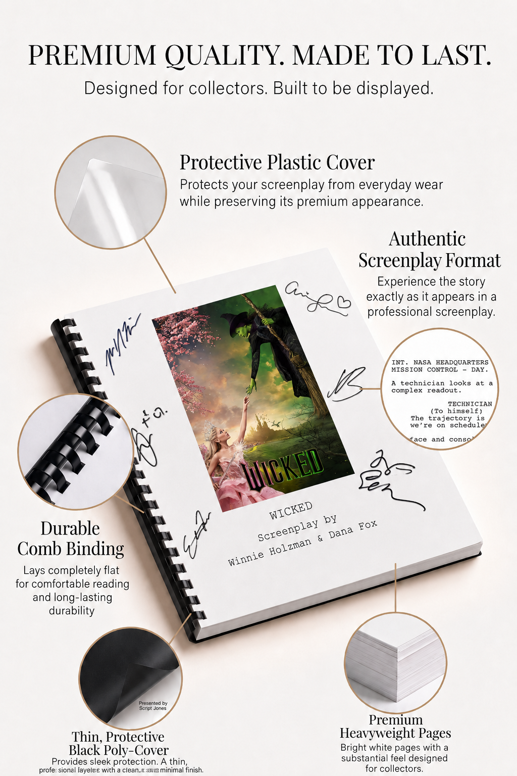 Wicked (2024) Movie Script Screenplay Gift for Film Buffs Gift for Movie Lovers Gift Idea Movie Memorabilia Gift for Friend Gift Ideas Gift